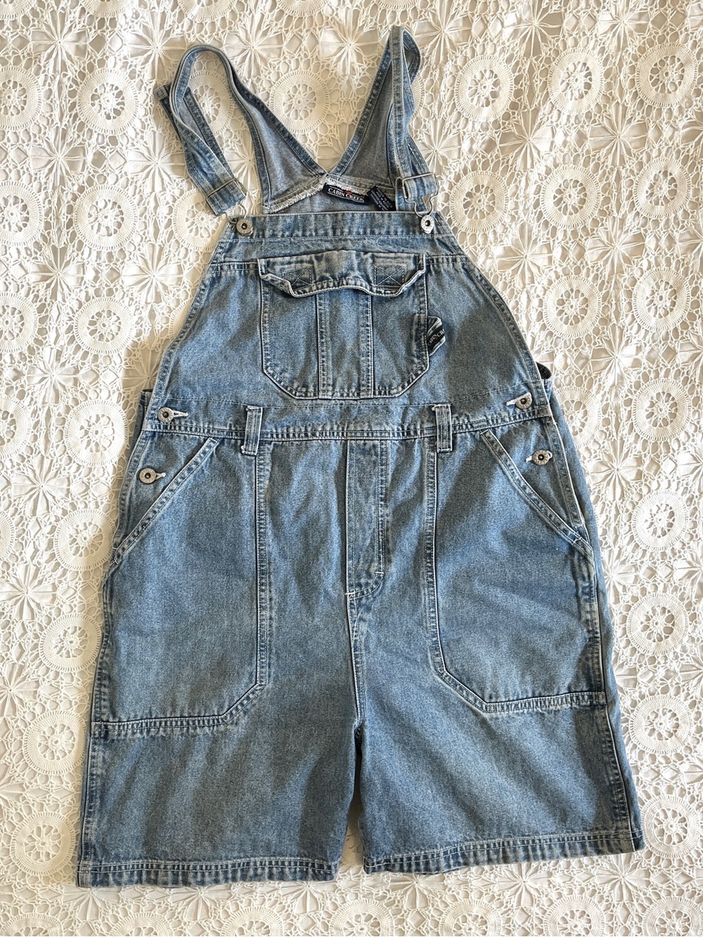 Vintage cabin Creek denim overall shorts